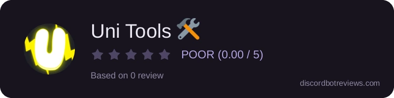 Rating widget preview for Uni Tools 🛠️