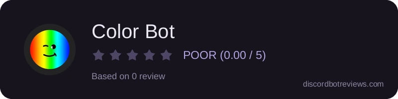 Rating widget preview for Color Bot