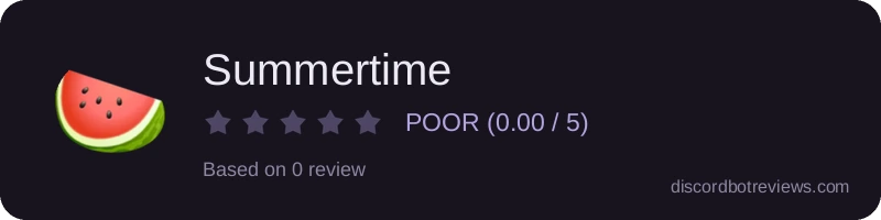 Rating widget preview for Summertime