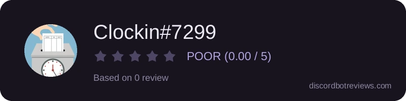 Rating widget preview for Clockin#7299