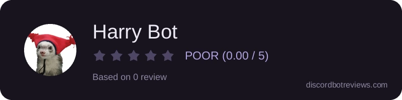 Rating widget preview for Harry Bot