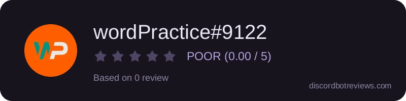 Rating widget preview for wordPractice#9122