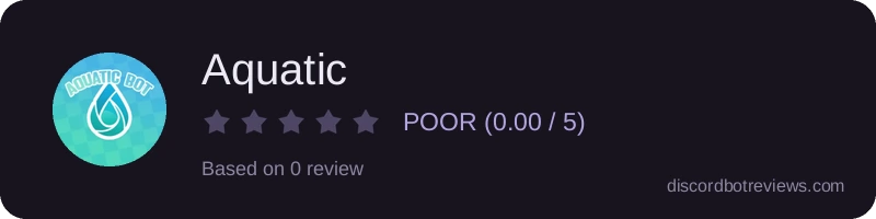 Rating widget preview for Aquatic