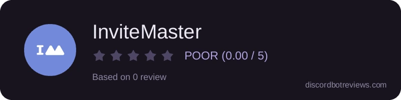 Rating widget preview for InviteMaster