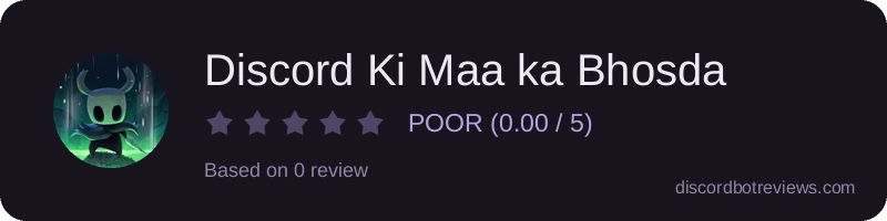 Rating banner for Discord Ki Maa ka Bhosda