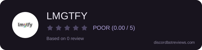 Rating widget preview for LMGTFY