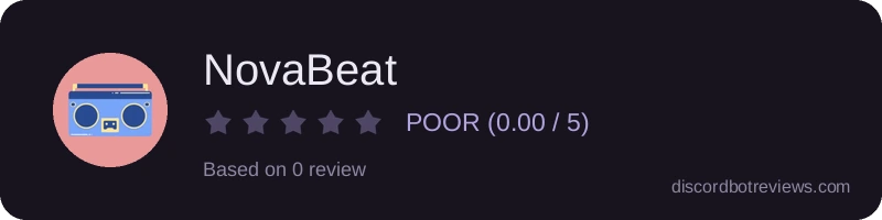 Rating widget preview for NovaBeat