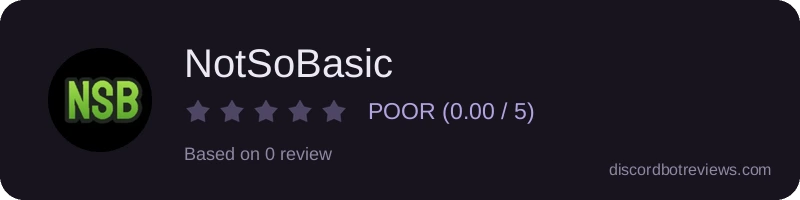 Rating widget preview for NotSoBasic