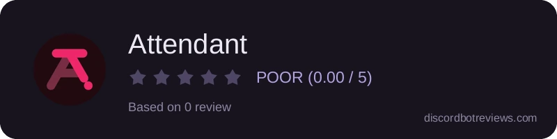 Rating widget preview for Attendant