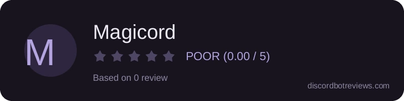 Rating widget preview for Magicord