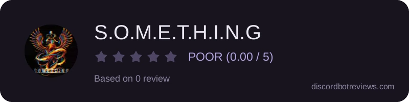 Rating widget preview for S.O.M.E.T.H.I.N.G