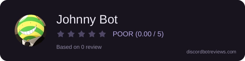Rating widget preview for Johnny Bot