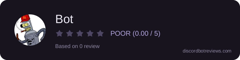 Rating widget preview for Bot