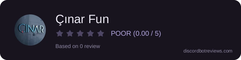 Rating widget preview for Çınar Fun