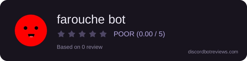 Rating widget preview for farouche bot