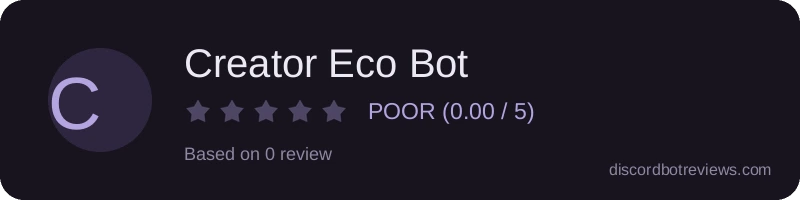 Rating widget preview for Creator Eco Bot