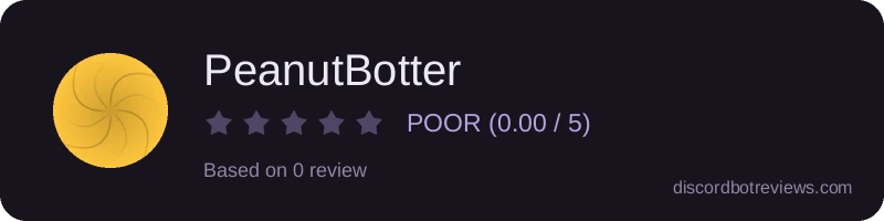 Rating widget preview for PeanutBotter