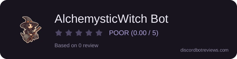 Rating widget preview for AlchemysticWitch Bot