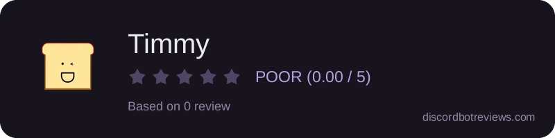 Rating widget preview for Timmy