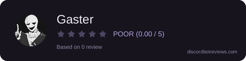 Rating widget preview for Gaster