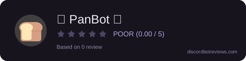 Rating widget preview for 🍞 PanBot 🍞