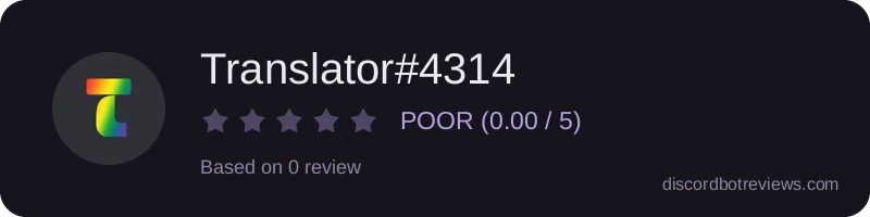 Rating widget preview for Translator#4314