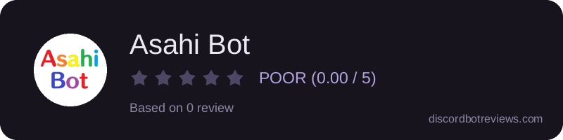 Rating widget preview for Asahi Bot