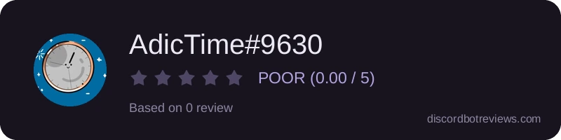 Rating widget preview for AdicTime#9630