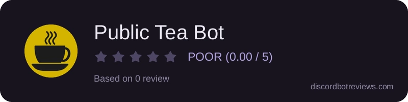 Rating widget preview for Public Tea Bot
