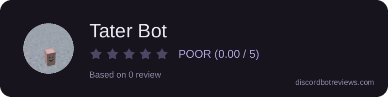 Rating widget preview for Tater Bot