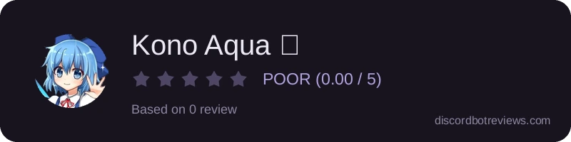 Rating widget preview for Kono Aqua 者