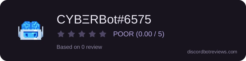 Rating widget preview for CYBΞRBot#6575