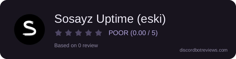 Rating widget preview for Sosayz Uptime (eski)