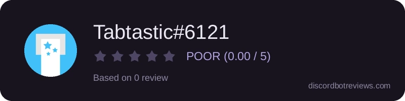 Rating widget preview for Tabtastic#6121