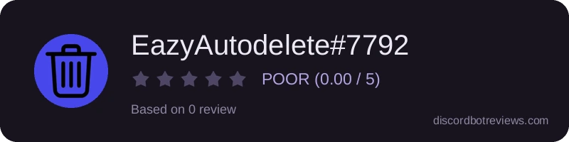 Rating widget preview for EazyAutodelete#7792