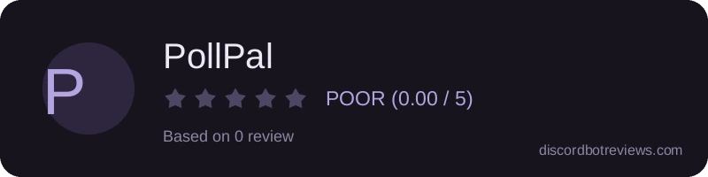Rating widget preview for PollPal