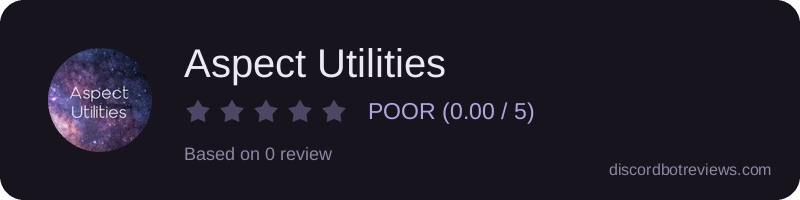 Rating widget preview for Aspect Utilities 
