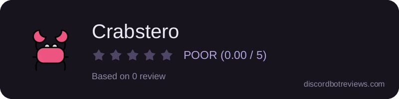 Rating widget preview for Crabstero
