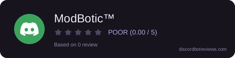 Rating widget preview for ModBotic™