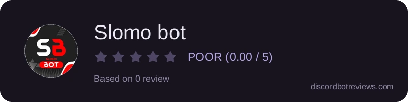 Rating widget preview for Slomo bot