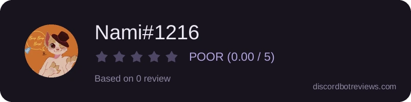 Rating widget preview for Nami#1216