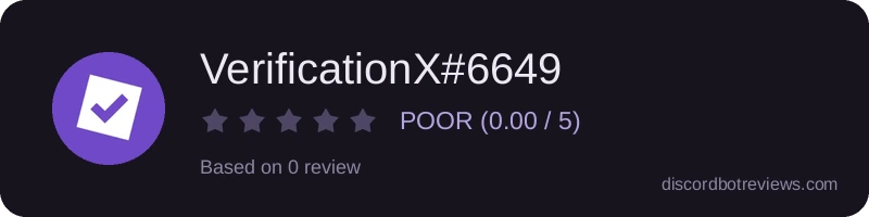 Rating widget preview for VerificationX#6649