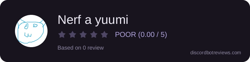 Rating widget preview for Nerf a yuumi