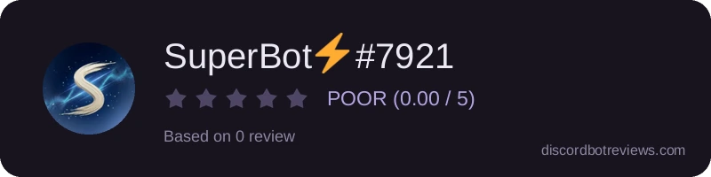 Rating widget preview for SuperBot⚡#7921