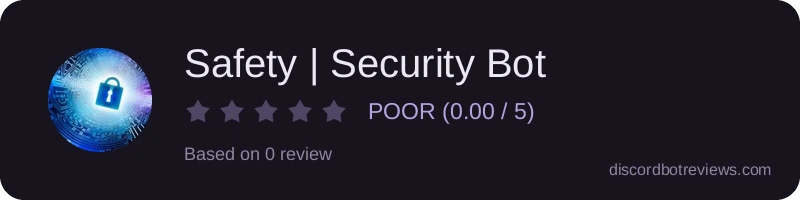 Rating widget preview for Safety | Security Bot