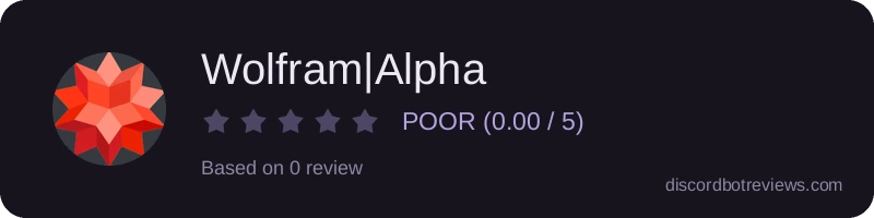 Rating widget preview for Wolfram|Alpha
