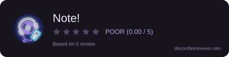Rating widget preview for Note!