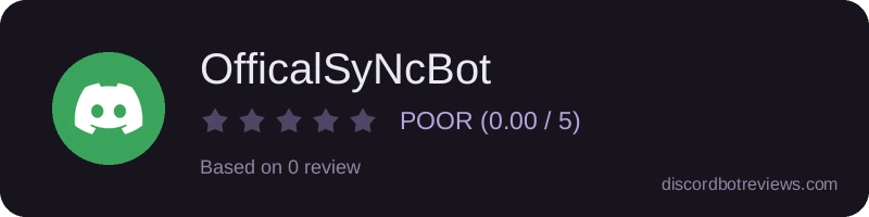 Rating widget preview for OfficalSyNcBot