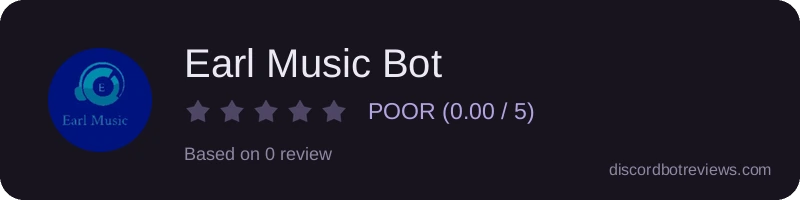 Rating widget preview for Earl Music Bot