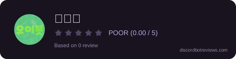 Rating widget preview for 오이봇
